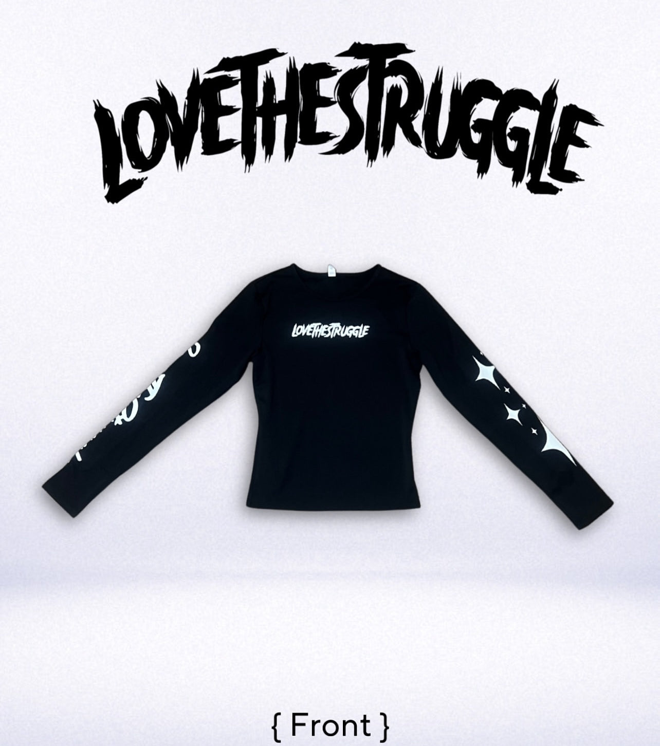 Black Long-sleeve Crop Top