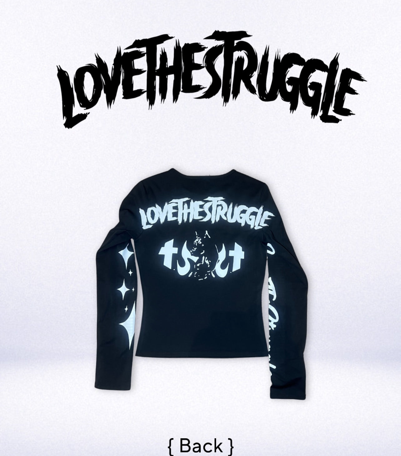 Black Long-sleeve Crop Top